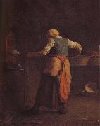 Jean Francois Millet Woman toast bread oil painting